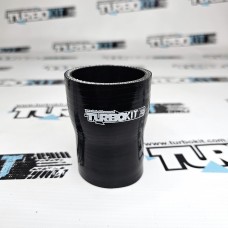 Силиконовый патрубок переход прямой 1,75"/2" ( 45/51 мм )  черный