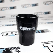 Силиконовый патрубок переход прямой 1,75"/2,25" ( 45/57 мм ) черный