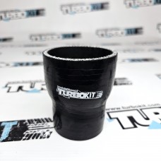 Силиконовый патрубок переход прямой 2"/2,5" ( 51/63 мм) черный
