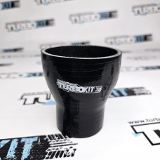 Силиконовый патрубок переход прямой 2"/3"( 51/76 мм) черный