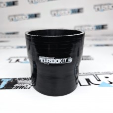 Силиконовый патрубок переход прямой 3"/3,25" ( 76/83 мм) черный