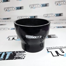 Силиконовый патрубок переход прямой 3"/4" ( 76/102 мм) черный