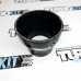 Силиконовый патрубок переход прямой 3"/4" ( 76/102 мм) черный