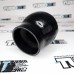 Силиконовый патрубок переход прямой 3"/4" ( 76/102 мм) черный