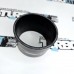 Силиконовый патрубок прямой 3,5" ( 89 мм) черный