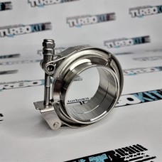 Хомут V-band c фланцами 63мм  2.5" быстросъемный на защёлке (нержавейка) 