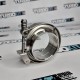 Хомут V-band c фланцами 63мм  2.5" быстросъемный на защёлке (нержавейка) 