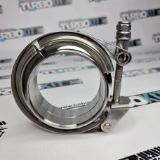 Хомут V-band c фланцами 76мм 3" быстросъемный на защёлке (нержавейка) Хомут V-band c фланцами 76мм 3" быстросъемный на защёлке (нержавейка)