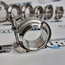 Хомут V-band c фланцами 51мм  2" быстросъемный на защёлке (нержавейка) 